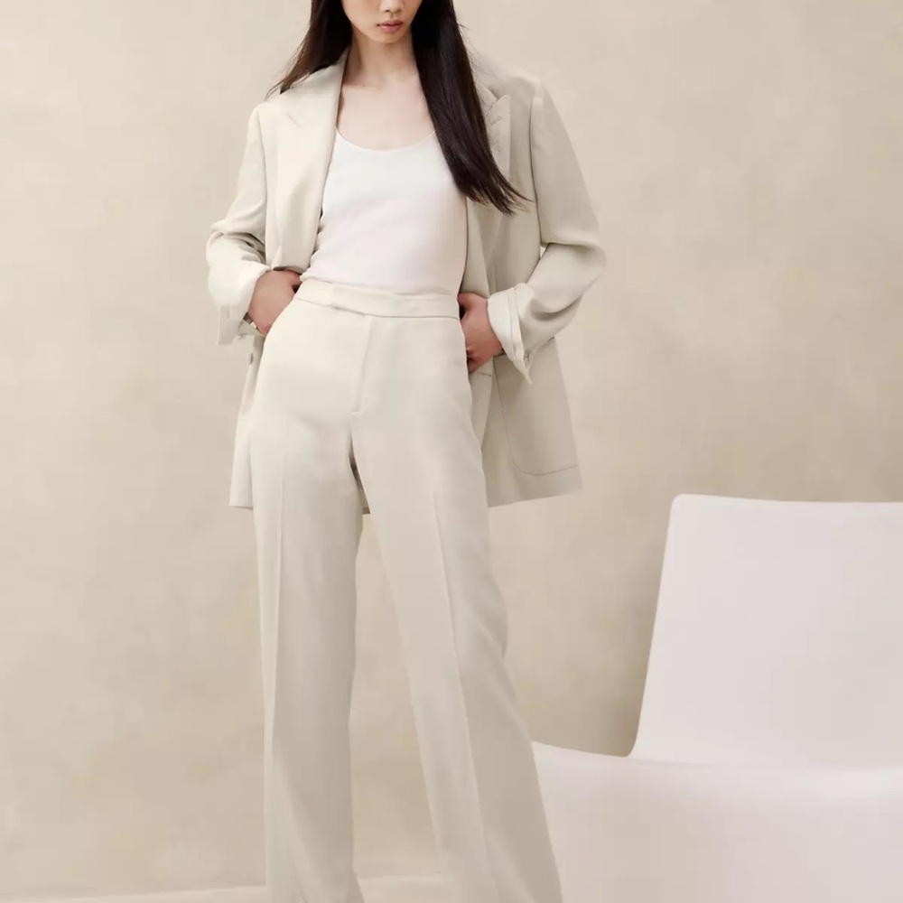 Banana Republic Alix Italian Silk Trousers